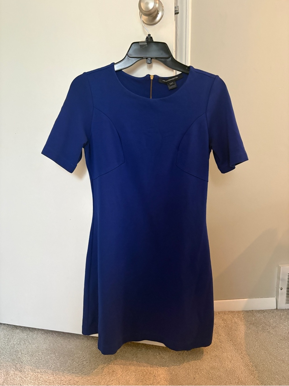 French Connection Royal Blue Short Sleeve Mini Dress